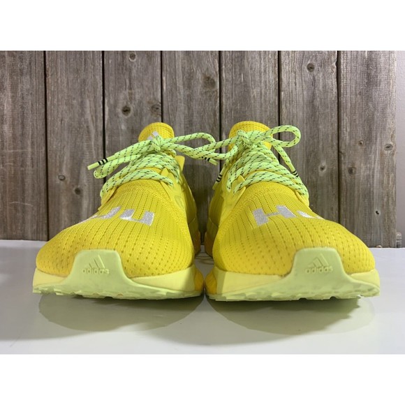 ADIDAS PHARRELL X ADIDAS SOLARHU GLIDE MEN SIZE 10.5 NEW BRIGHT YELLOW - Picture 3 of 10